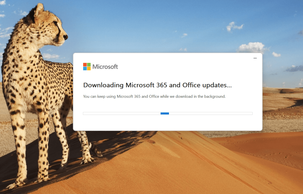 Downloading Microsoft 365 And Office Updates Message.png