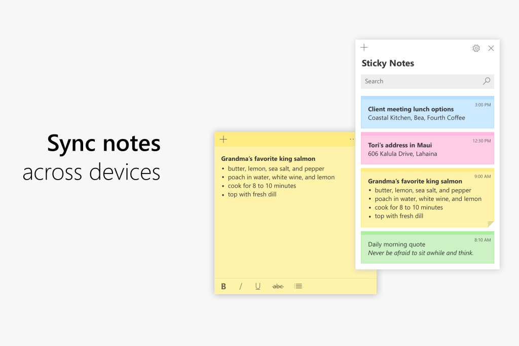 Windows 11 Sticky Notes App Example Sync Across Devices Screenshot.png