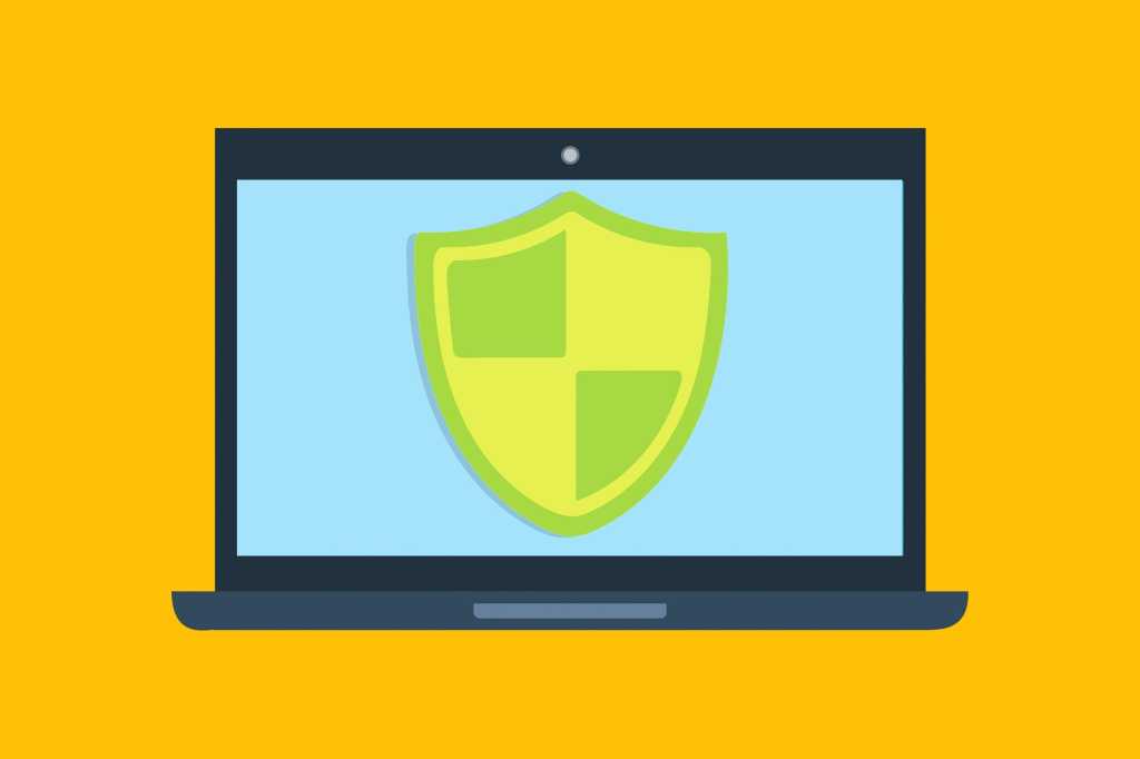 Antivirus Shield Software On Laptop Screen Illustration.jpg