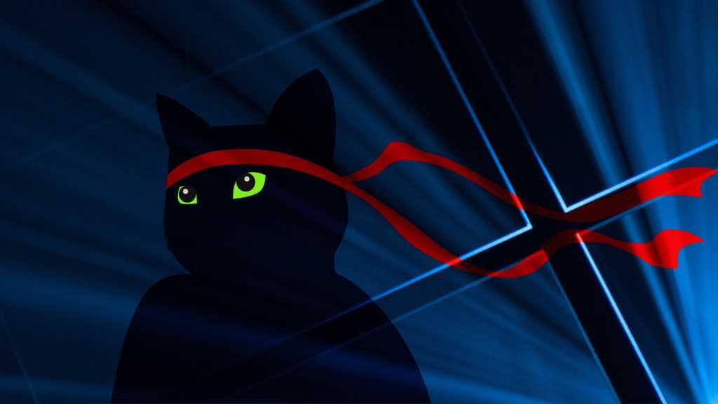 Microsoft Wallpaper With A Ninja Cat Front And Center.jpg