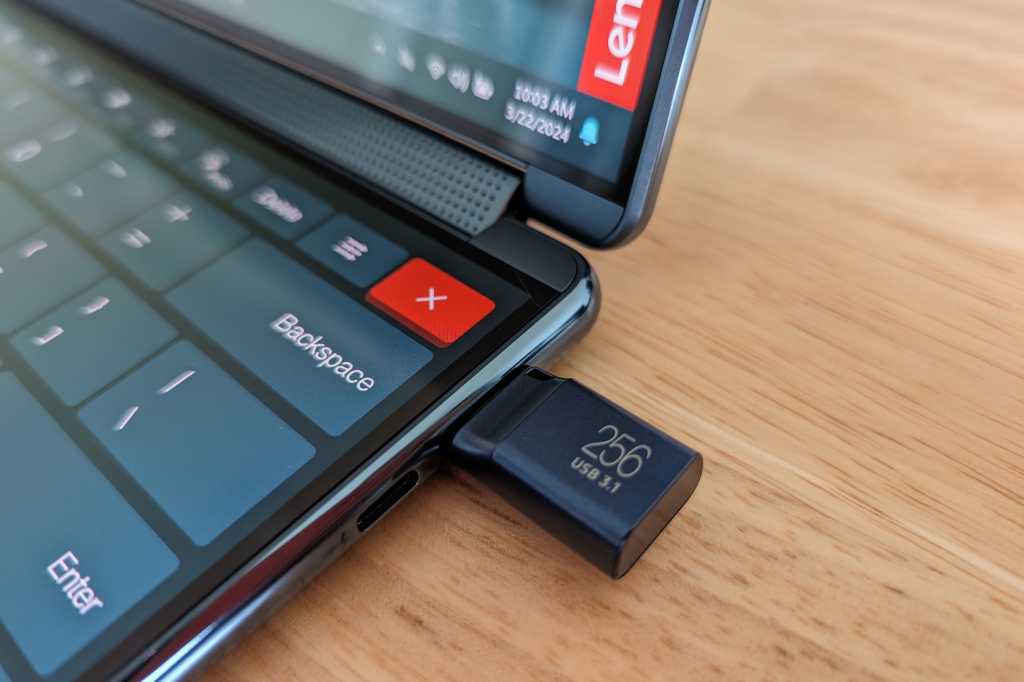 Samsung 256gb Usb Drive Plugged Into Lenovo Yoga Book 9i Laptop.jpg