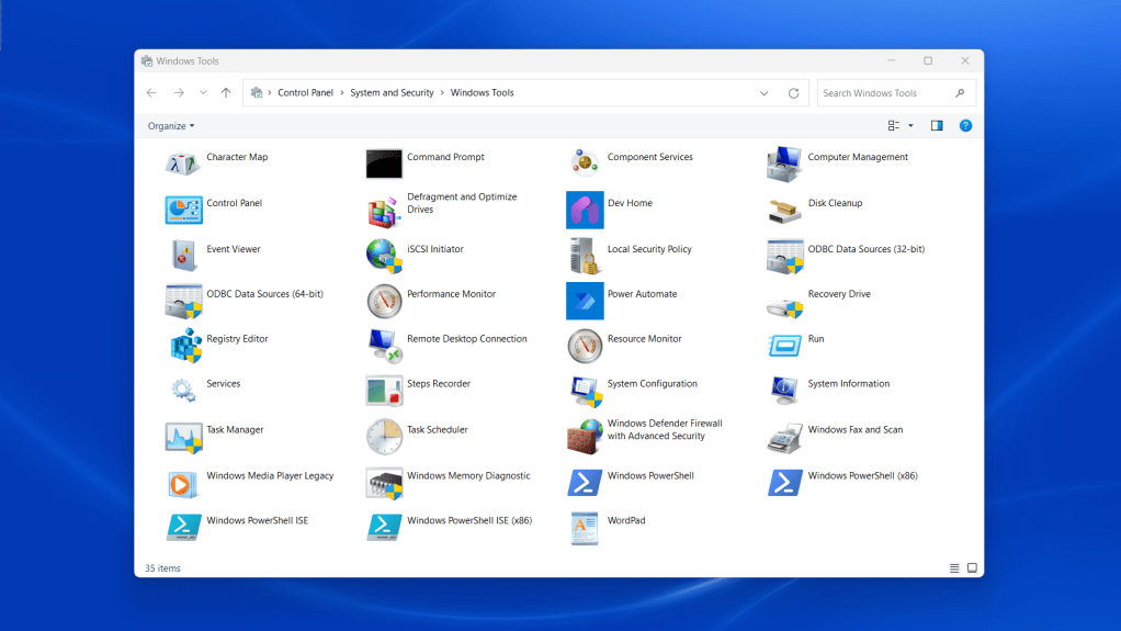 Windows 11 Collection Of Windows Tools Overview Screenshot.png