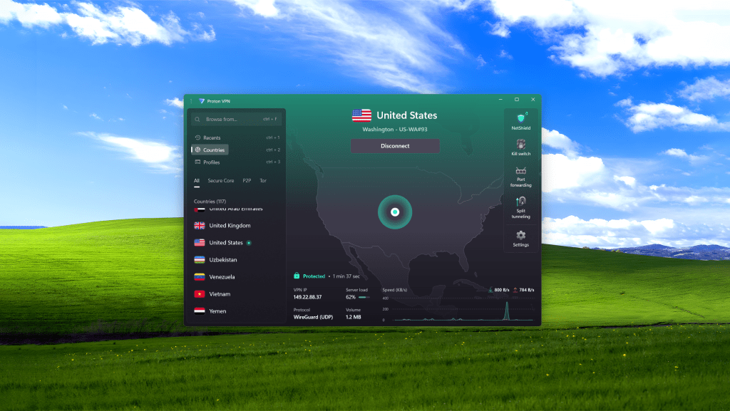 Proton vpn homescreen.png